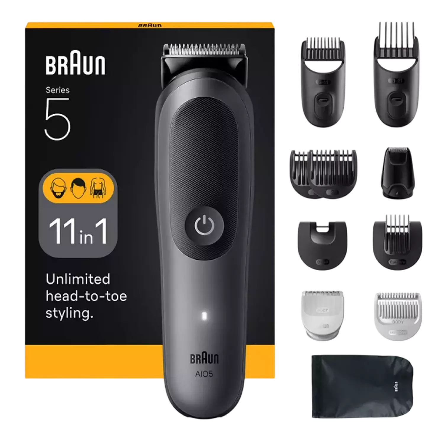 Триммер для бороды, волос и тела Braun / AIO5560