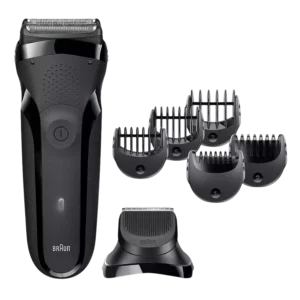 Электробритва Braun Series 3 300BT с точной насадкой-триммером и 5 гребнями, чёрная