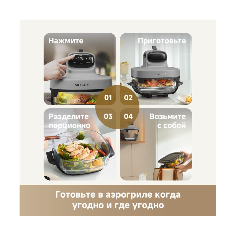 Аэрогриль Dreame Air Fryer PT60 Gray — изображение 5