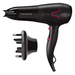 Фен профессиональный Rowenta Power Pro Ionic, Black/Pink (CV5623F0), 2200 Вт, 2 насадки, ионизация