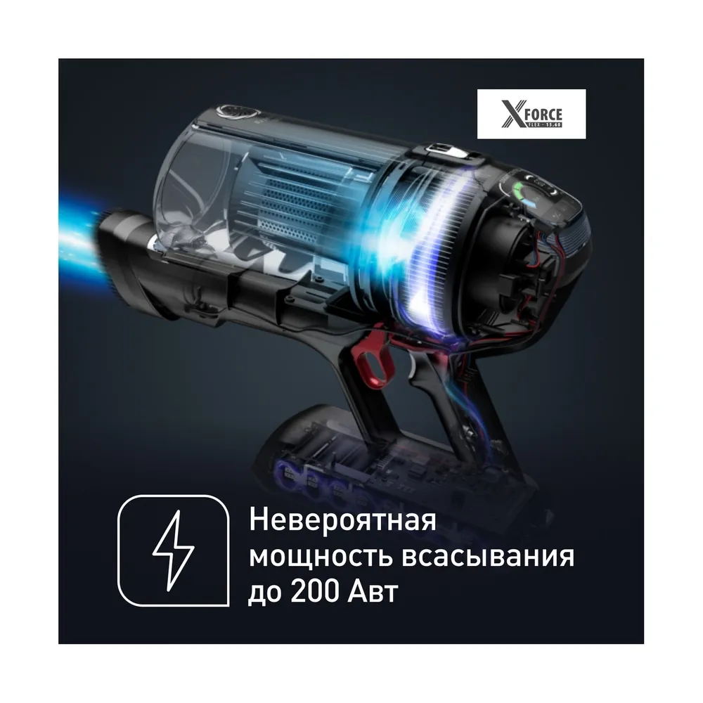 Беспроводной вертикальный пылесос Tefal X-Force Flex 14.60 Aqua TY99C0WO — изображение 3
